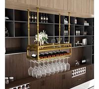 Étagère à vin Suspendue de Luxe pour Bar à Domicile avec Porte-Verres à vin inversé et décoration créative pour Armoire à vin