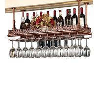 Étagère à vin vintage à suspendre au plafond, support pour bouteille de vin, vitrine de champagne sous l'armoire, rangement de cuisine et bar, étagère à vin peu encombrante