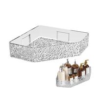 Étagère adhésive d'angle : organisateur de salle de bain durable, étagère sans perçage, installation facile avec drainage rapide | cuisine, balcon, douche, rangement de salle de séjour