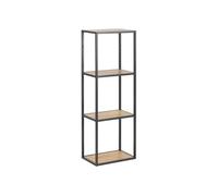 - Etagère ajourée sur 3 niveaux en MDF et métal - Noir et Beige - Sireine