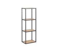 - Etagère ajourée sur 3 niveaux en MDF et métal - Noir et Beige - Sireine