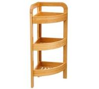 JJA Étagère d'angle Tendance Maison Bambou 3 niveaux PM