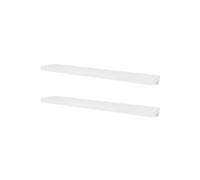 Etagère armoire meuble design 2 murales en mdf blanc pour dvd/livres