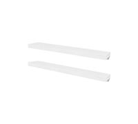 Etagère armoire meuble design 2 murales en mdf blanc pour dvd/livres