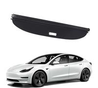 Étagère Arrière Rétractable De Coffre pour Tesla Model Y 2020 2021 2022 2023 2024,Housse Colis Cargo Coque Cache-Bagages Couverture De Cargaison De Coffre,Canvas Black