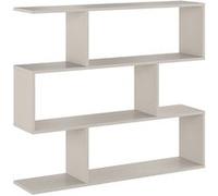 Etagère asymétrique basse, meuble étagère basse coloris beige - Longueur 110 x profondeur 24,60 x hauteur 96,3 cm - PEGANE - Beige G
