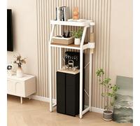 Étagère Au-dessus MiniRéfrigérateur, Étagère Cuisine 4 Niveaux, Support Micro-ondes Autoportant, Organisateur Métal Robuste Pour Station Distributeur D’eau,Bureau, Dortoir(Brown,H158*50cm/62*20")