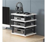 Étagère audio en bois à 2 niveaux HiFi pour équipement stéréo - Étagère audio-vidéo durable pour home cinéma et divertissement