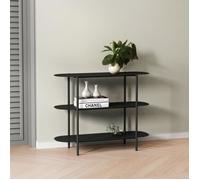 [en.casa] Table Console Style Intemporel Étagère Autoportante Meuble de Rangement pour Salon Chambre Bureau Entrée Couloir Acier 70 x 90 x 32 cm Noir