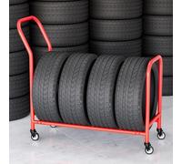 Étagère autoportante for pneus d'hiver, pneus semi-remorques, vieilles jantes, présentoir de pneus de sous-sol for camions, support de chariot roulant for garage, salon professionnel