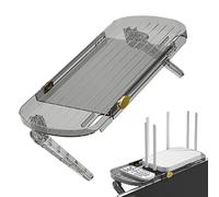 Étagère AV flottante - Étagères de rangement supérieures de moniteur | Boîte de rangement murale, étagères de routeur perforées gratuites pour télécommandes Magasins Maison Salon Tumotsit