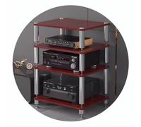 Étagère AV HiFi avec pieds absorbant les chocs - Rack audio vidéo multi-niveaux pour tourne-disque et composants