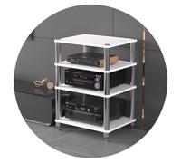 Étagère AV multi-niveaux pour tourne-disque HIFI, support central de divertissement en MDF durable - Idéal pour le home cinéma et le rangement de vinyles
