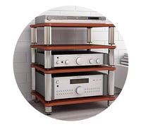 Étagère AV multi-niveaux pour tourne-disque HIFI, support central de divertissement en MDF durable - Idéal pour le home cinéma et le rangement de vinyles