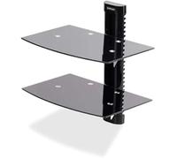 Étagère AV Murale Flottante - STARTECH.COM - Modèle Ajustable - Verre Trempé - Support en Acier - Charge Max 7kg