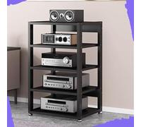 Étagère AV robuste à 5 niveaux - Support d'amplificateur HiFi pour récepteur stéréo et tourne-disque 90 cm de haut - Unité d'affichage de stockage multimédia pour composants audio