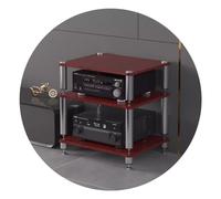Étagère AV - Support multimédia à 3 niveaux, étagère de rangement multifonction en MDF pour amplificateurs, platines, Sky Box et centres de divertissement à domicile