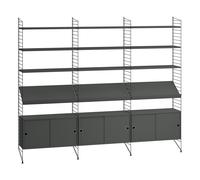 Étagère avec 3 cabinets et porte-revues 242x200x30cm WxHxD 242x200x30cm
