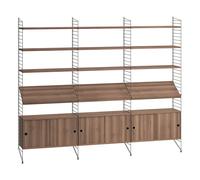 Étagère avec 3 cabinets et porte-revues 242x200x30cm WxHxD 242x200x30cm
