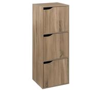 Etagère avec 3 cases en bois coloris naturel - longueur 34,20 x profondeur 32 x hauteur 105 cm
