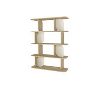 Vente-unique - Etagére avec 4 tablettes - Naturel Clair et Beige - NELERIA