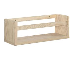 Étagère avec barre centrale en pin Kit Line 40 cm