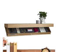 Étagère avec compartiment secret, version étagère flottante dissimulée, solution de rangement murale, boîte de rangement, mécanisme d'ouverture dissimulée, pratique et facile à installer, 3 couleurs