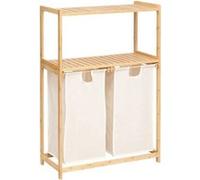 5five Étagère Tidy Box avec 2 sacs à linge en bambou 72x33 cm Marron