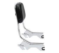 Etagère Bagages Moto pour Softail pour Low Rider FXLR St pour Sport pour Glide FLSB 2018-2021 Moto Sissy Bar Dossier Vertical avec Coussin(Chrome)