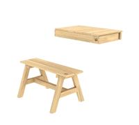 Étagère + banc maisonnette bois fsc® marron TU