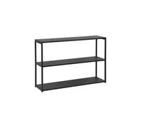 | Etagère basse 3 niveaux en métal noir - Industrielle - 120x30x80cm