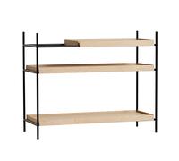 Étagère basse Tray black lacquered metal base