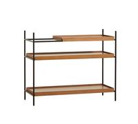 Étagère basse Tray black lacquered metal base