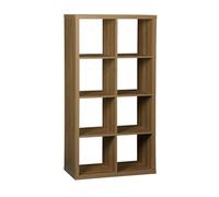 sweeek - Etagère bibliothèque 4 Niveaux 8 Compartiments. casiers. Effet Bois de manguier. L 76 x P 39 x H 146cm