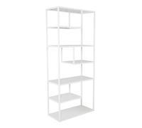 Étagère Bibliothèque 6 Niveaux "Staal" 190cm Blanc