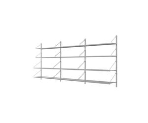 Étagère Bibliothèque à Trois Sections, 108,4 x 80 Cm, Acier Inoxydable