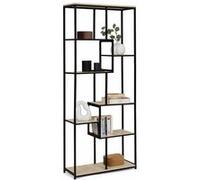 IDMarket Étagère bibliothèque asymétrique Detroit 8 niveaux design industriel 161 cm