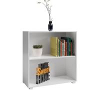Étagère bibliothèque blanc 77 x 60 x 28 cm Meuble de rangement VELA 2 compartiments pour salon bureau chambre