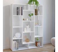 Etagère bibliothèque COLETTE avec 11 compartiments blanc H.143 cm