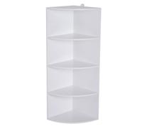 Étagère bibliothèque d'angle 4 étagères dim. 40L x 40l x 120H cm panneaux particules blanc 40x40x120cm Blanc