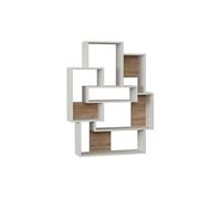 - Etagère bibliothèque design bois Barce - L. 101 x H. 132 cm - Blanc - Barce