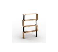 - Etagère bibliothèque design industriel Ceylan - L. 80 x H. 128 cm - Noir - Ceylan