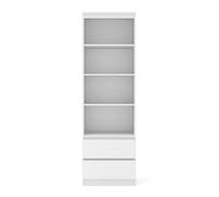 Étagère/Bibliothèque MAJA 60 cm 2 tiroirs - blanc mat