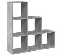 Etagère bibliothèque - mango - à 3 niveaux - Gris béton - 99x29x99 cm - M1973