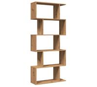 Etagère bibliothèque - mango - à 5 niveaux - chêne artisanal - M1942