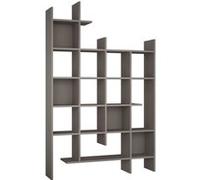 SUBLEEM Étagère MILENA Moka clair Marron Asymétrique Nombreux rangements Mélaminé