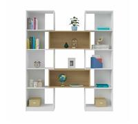 Etagère bibliothèque modulable Rubeus Blanc et bois