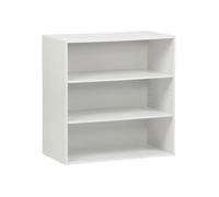 Etagère. bibliothèque. module de rangement décor bois blanc 2 étagères L 70 x P 35 x H 70cm - Kompo