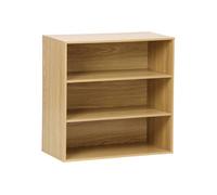 Etagère. bibliothèque. module de rangement décor bois chêne 2 étagères L 70 x P 35 x H 70cm - Kompo