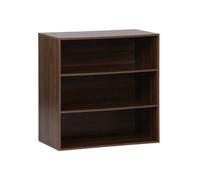 Etagère. bibliothèque. module de rangement décor bois noyer 2 étagères L 70 x P 35 x H 70cm - Kompo